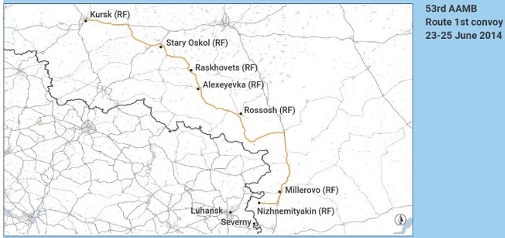 Click to enlarge map mh17