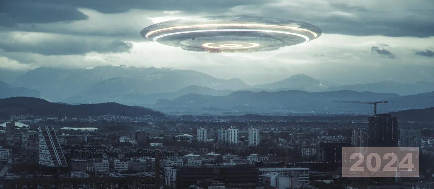Holograms over City