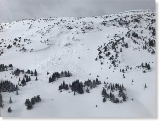 The scene of the fatal avalanche.