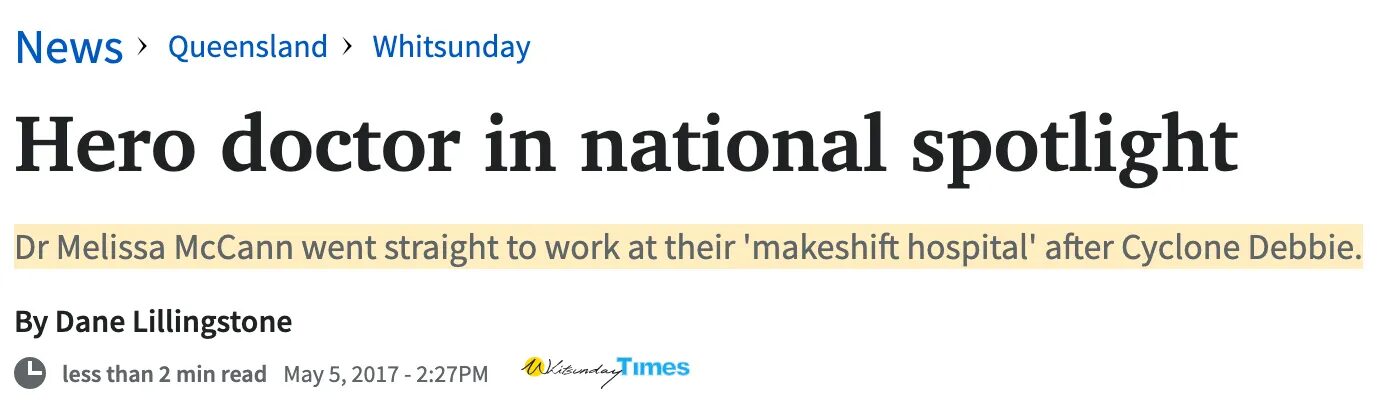 The courier mail headline