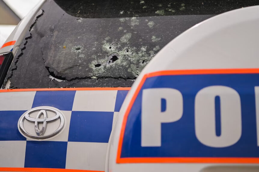 The police Car damaged