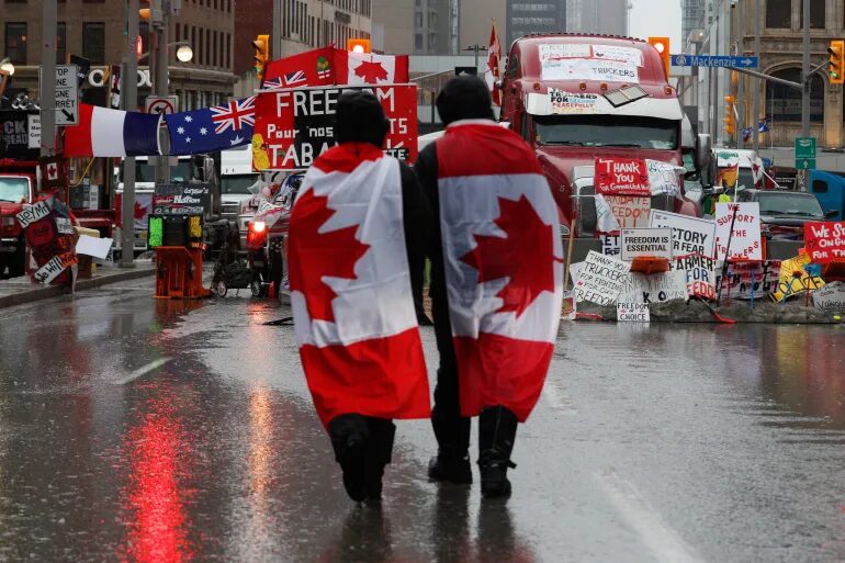 Click to enlarge canada trucker protest ottawa
