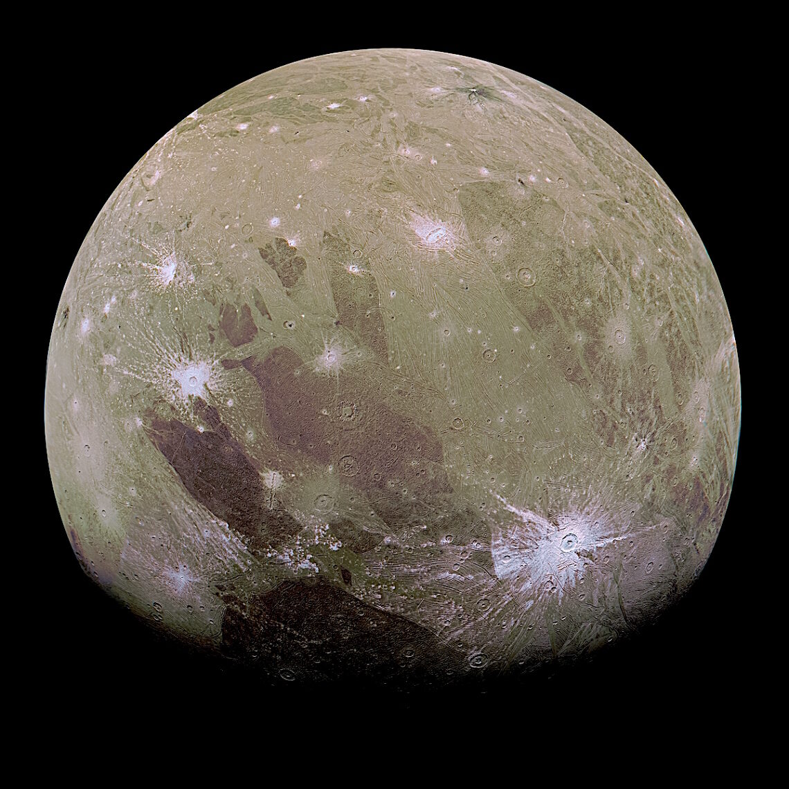 white streaks ganymede jupiter moon