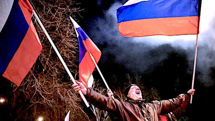 Click to enlarge Russian flags