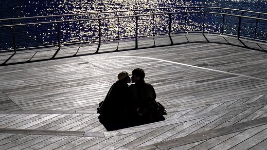 couple boardwalk