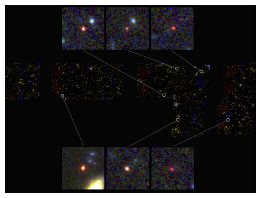 Click to enlarge 6 massive galaxies,