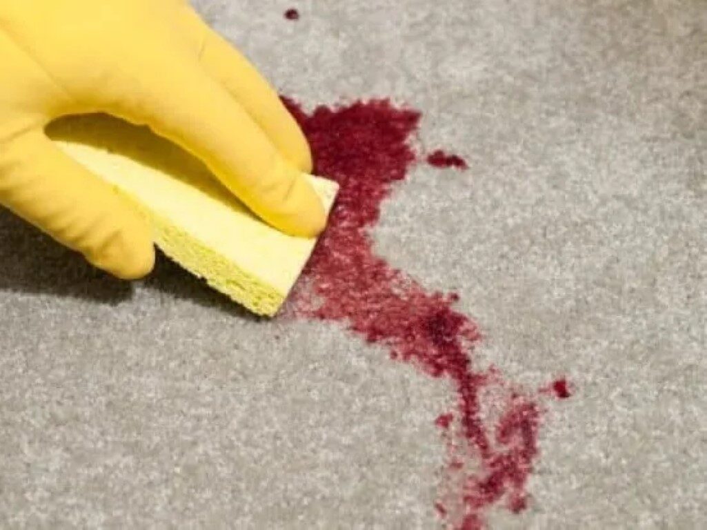 cleaning blood stained carpet