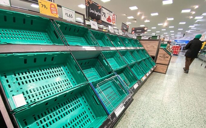 empty shelves