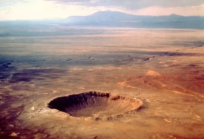 Click to enlarge Barringer crater in Arizona