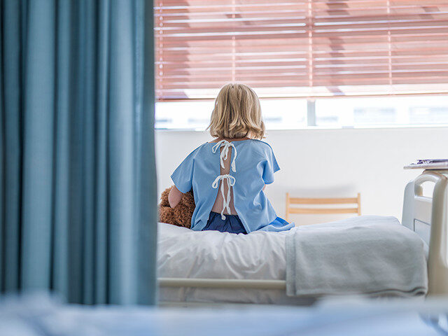 child in hospital