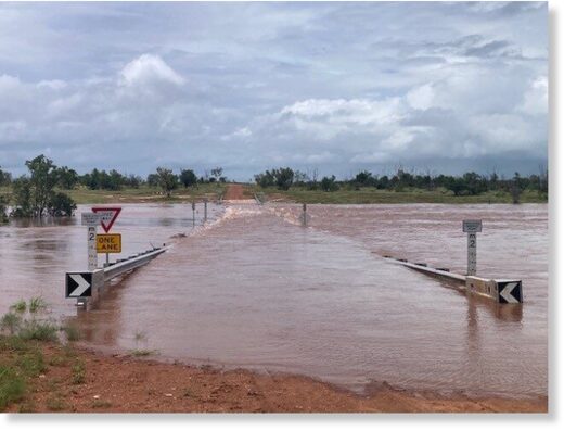 Flooding at Sandy Creek, NT, Australia, 01 March