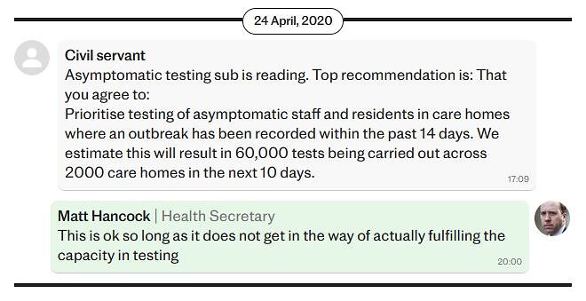 Click to enlarge matt hancock covid death nursing homes whatsapp
