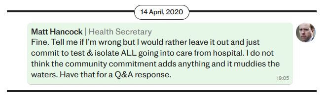 Click to enlarge matt hancock covid death nursing homes whatsapp