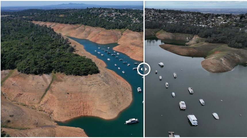 Click to enlarge drought snowfall california