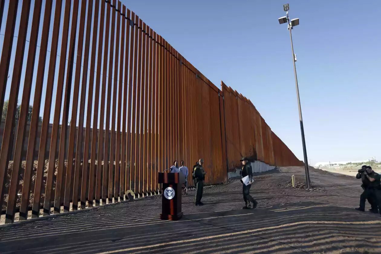 border wall in Calexico