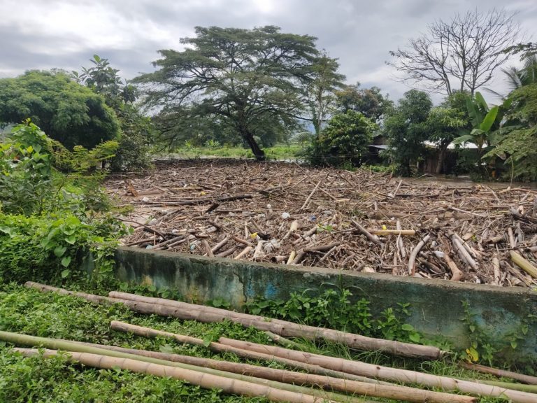 Flood damage in Chone, Manabí Province, Ecuador, 07 March 2023.