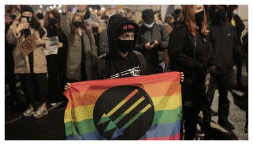 Click to enlarge Protestors