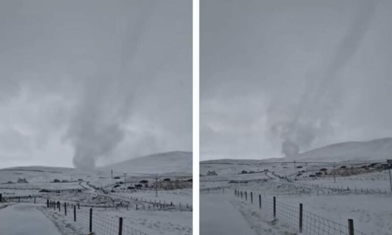 The snow devil is an rare sight,
