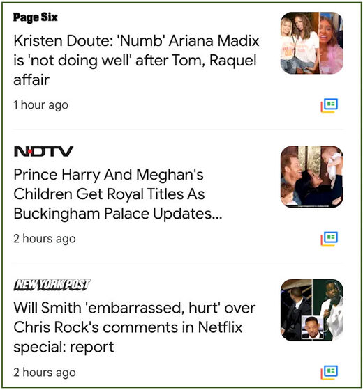 News stories