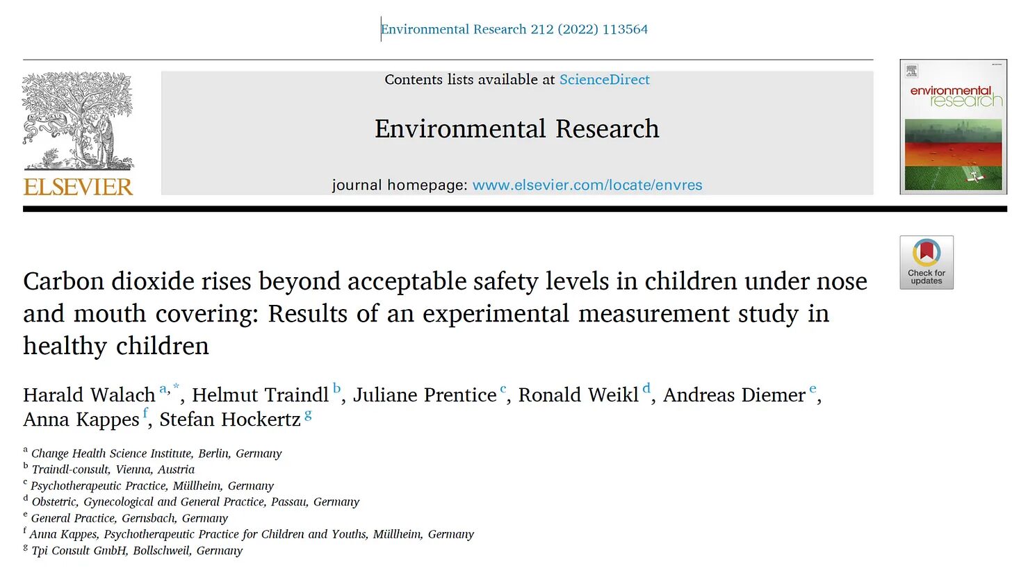 co2 levels study mask