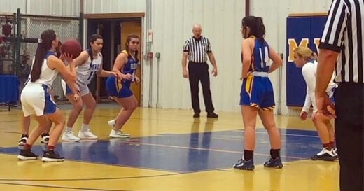 Click to enlarge Mid Vermont Christian School girls basketball