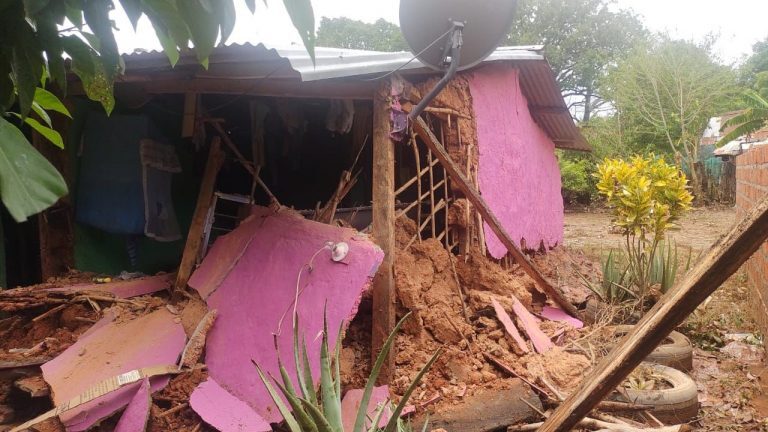 Flood damage in Curumaní, Cesar, Colombia, March 2023.