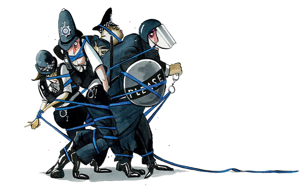 police tied up