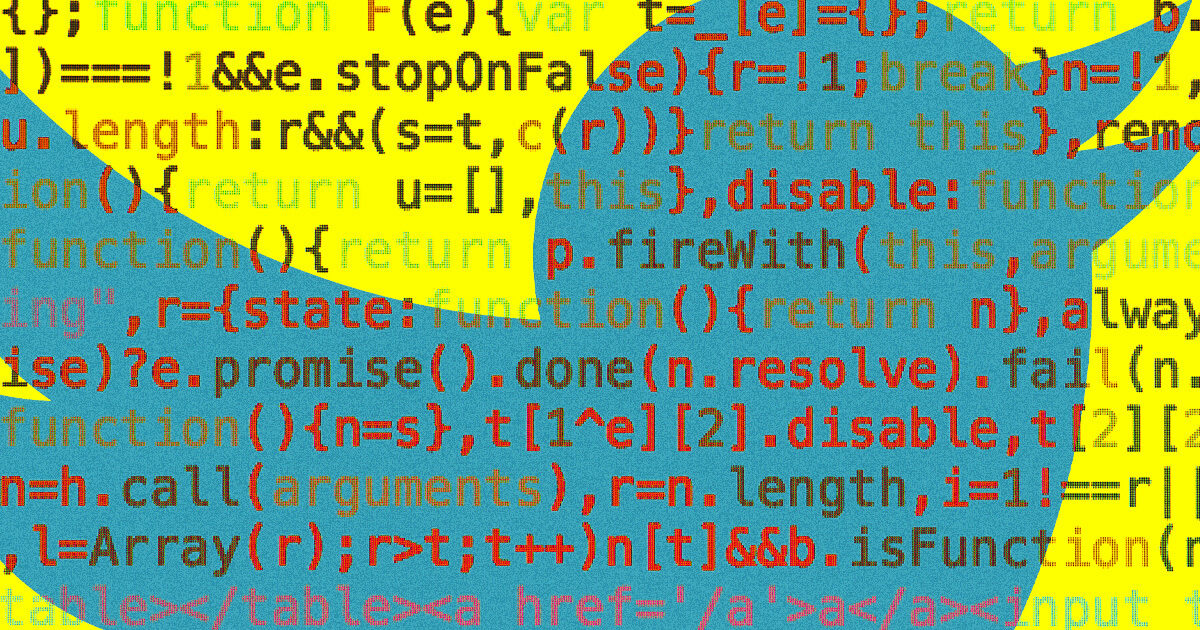 Click to enlarge twitter code