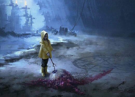fantasy landscape child  science fiction