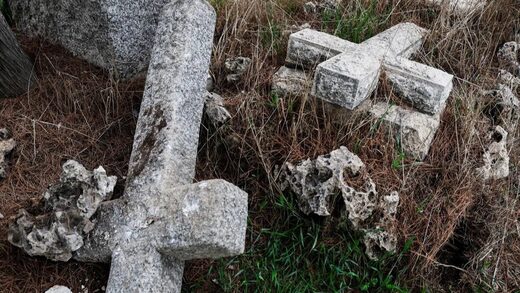 Click to enlarge cemetary vandal christian