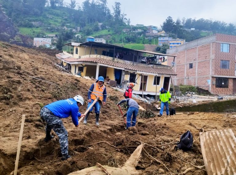 Landslide in Alausí, Chimborazo Province, Ecuador, March 2023.