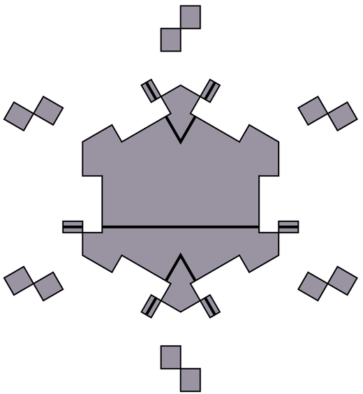 Taylor-Socolar tiles non repeating patterns