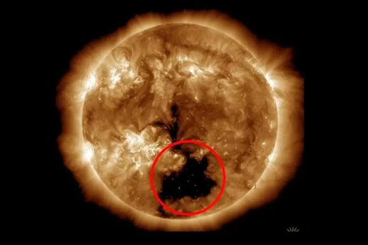 The sun has developed a 'coronal hole' 20 times the size of Earth