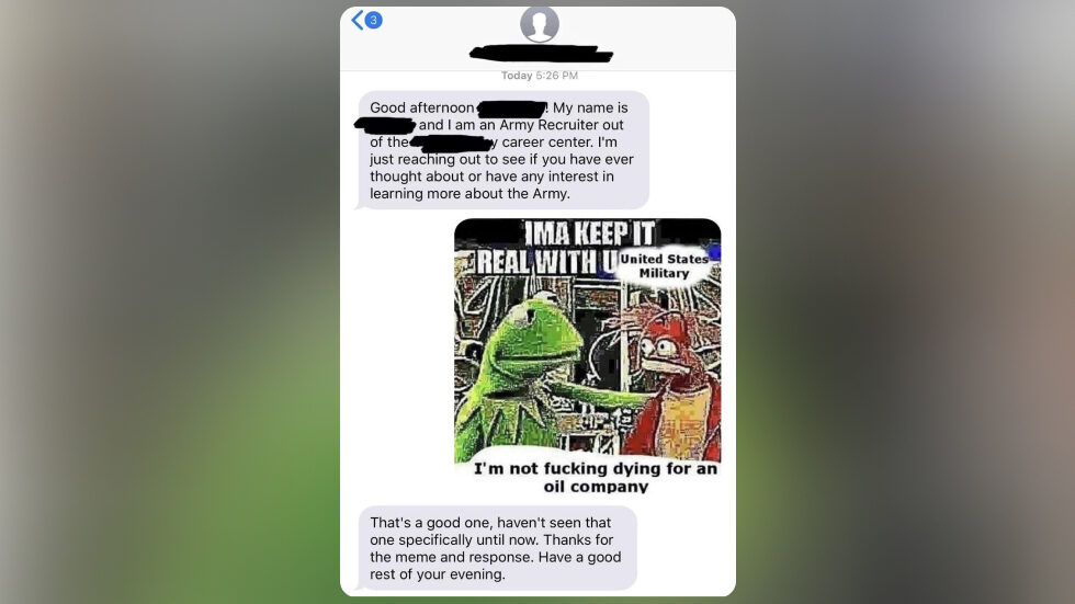 Click to enlarge army recruiter chat