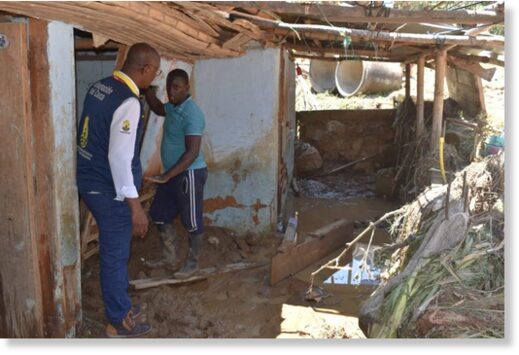 Click to enlarge Floods destroyed homes in Suarez, Cauca,