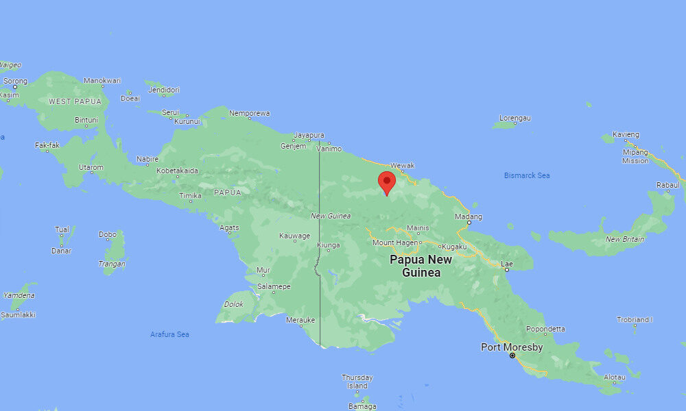 Click to enlarge The epicenter of the earthquake