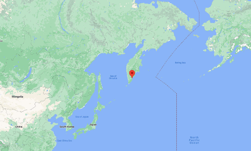 Click to enlarge The epicenter of the earthquake