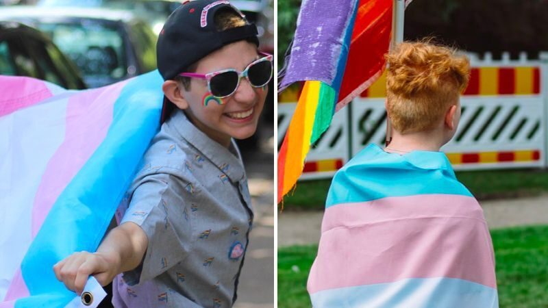 trans kids flag