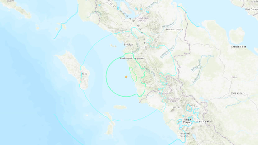 The epicentre of the earthquake off Indonesia on Apr 3, 2023.