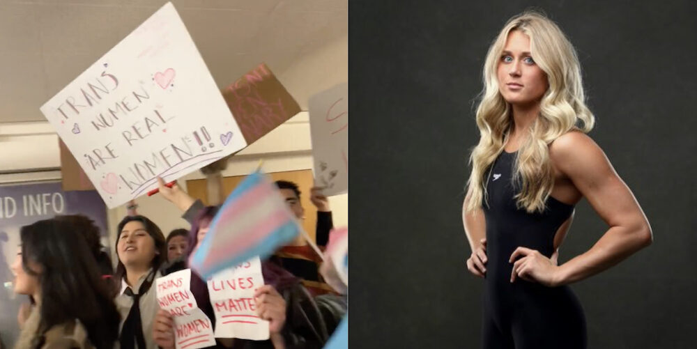 trans protest riley gaines