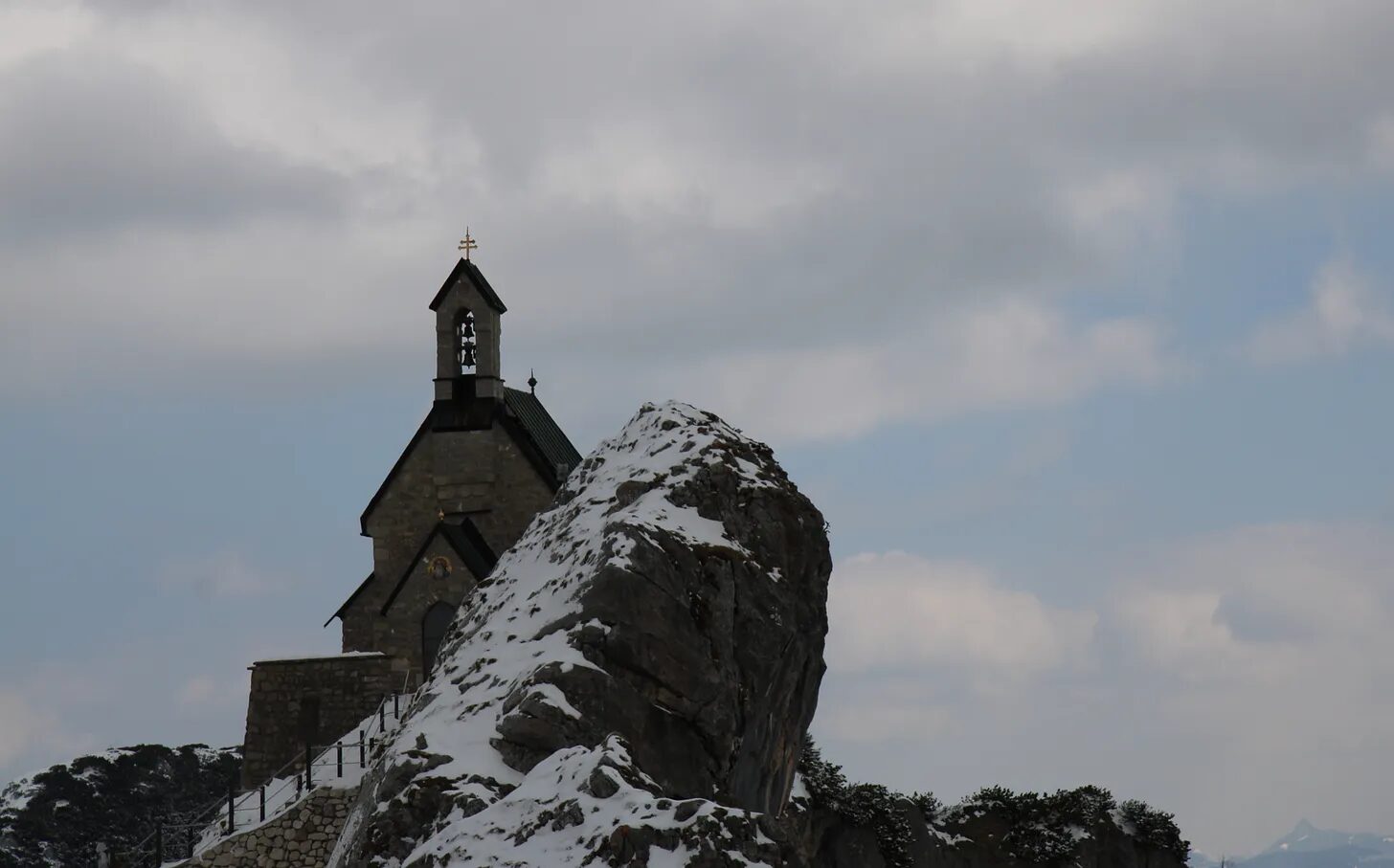building on hill