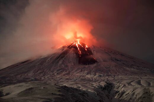 Mt. Shiveluch 2016 volcano eruption