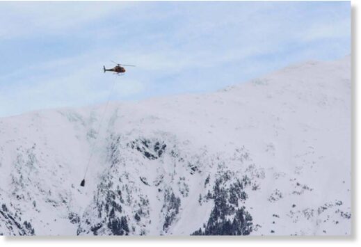 Click to enlarge An April 11, 2023 avalanche near Stewart, B.C. has killed one heliskier and left three others injured, Last Frontier Heliskiing confirmed.
