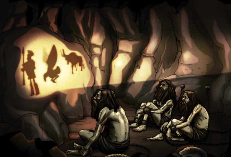 Click to enlarge plato cave projection