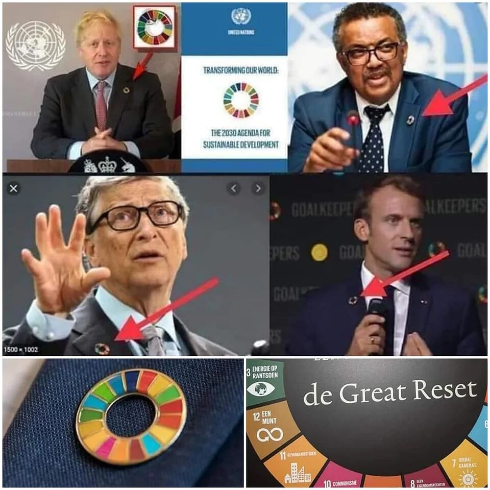 Click to enlarge sdg pin great reset gates teadros johnson
