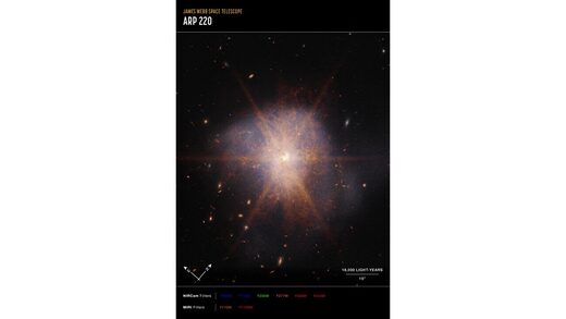 Arp 220 galaxy collision JWST