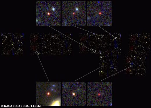 Click to enlarge new galexies JWST oldest seen