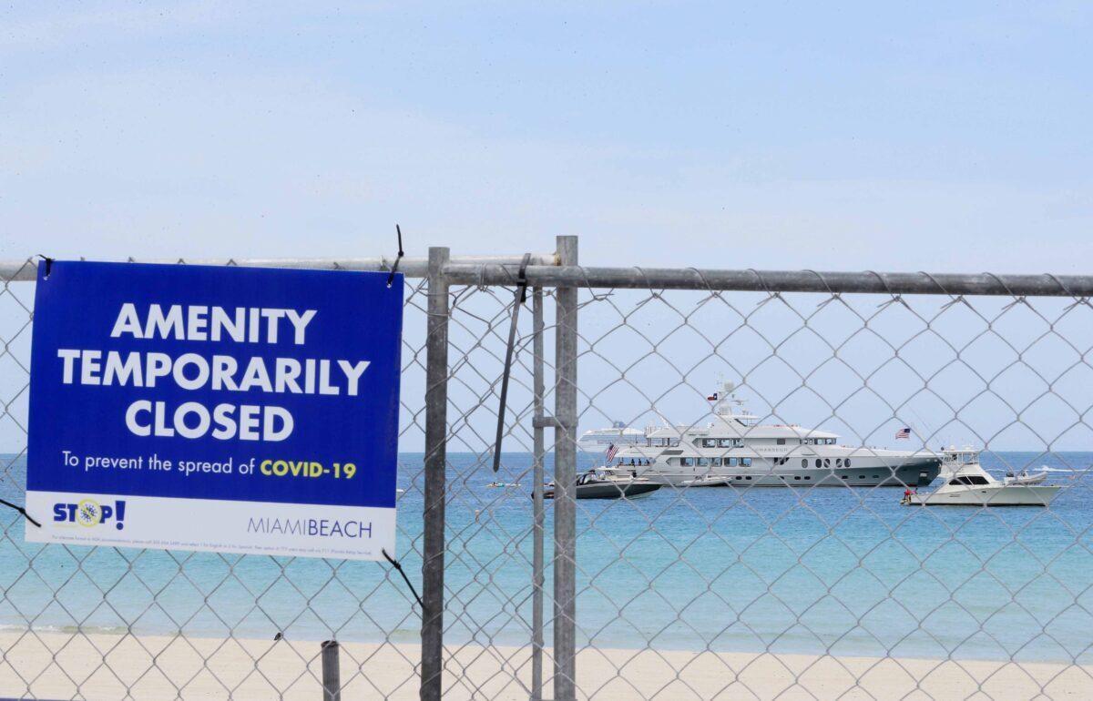 Click to enlarge lockdown closed beach