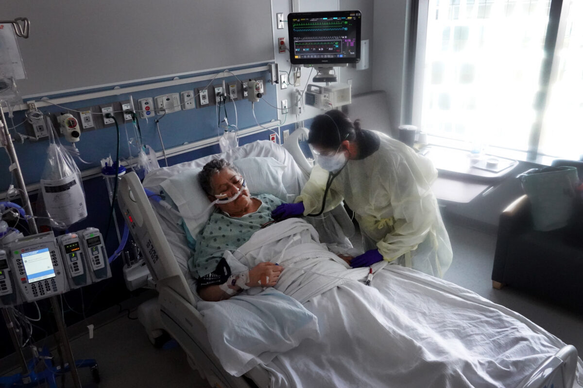 Click to enlarge covid patient