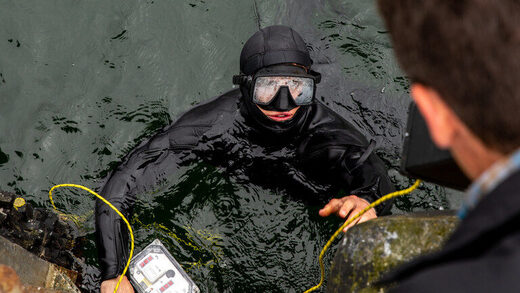 Click to enlarge US navy diver